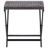 Folding Stool Poly Rattan Brown