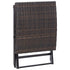 Folding Stool Poly Rattan Brown