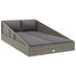 Garden Bed Grey 110x200 cm Poly Rattan