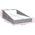 Garden Bed Grey 110x200 cm Poly Rattan