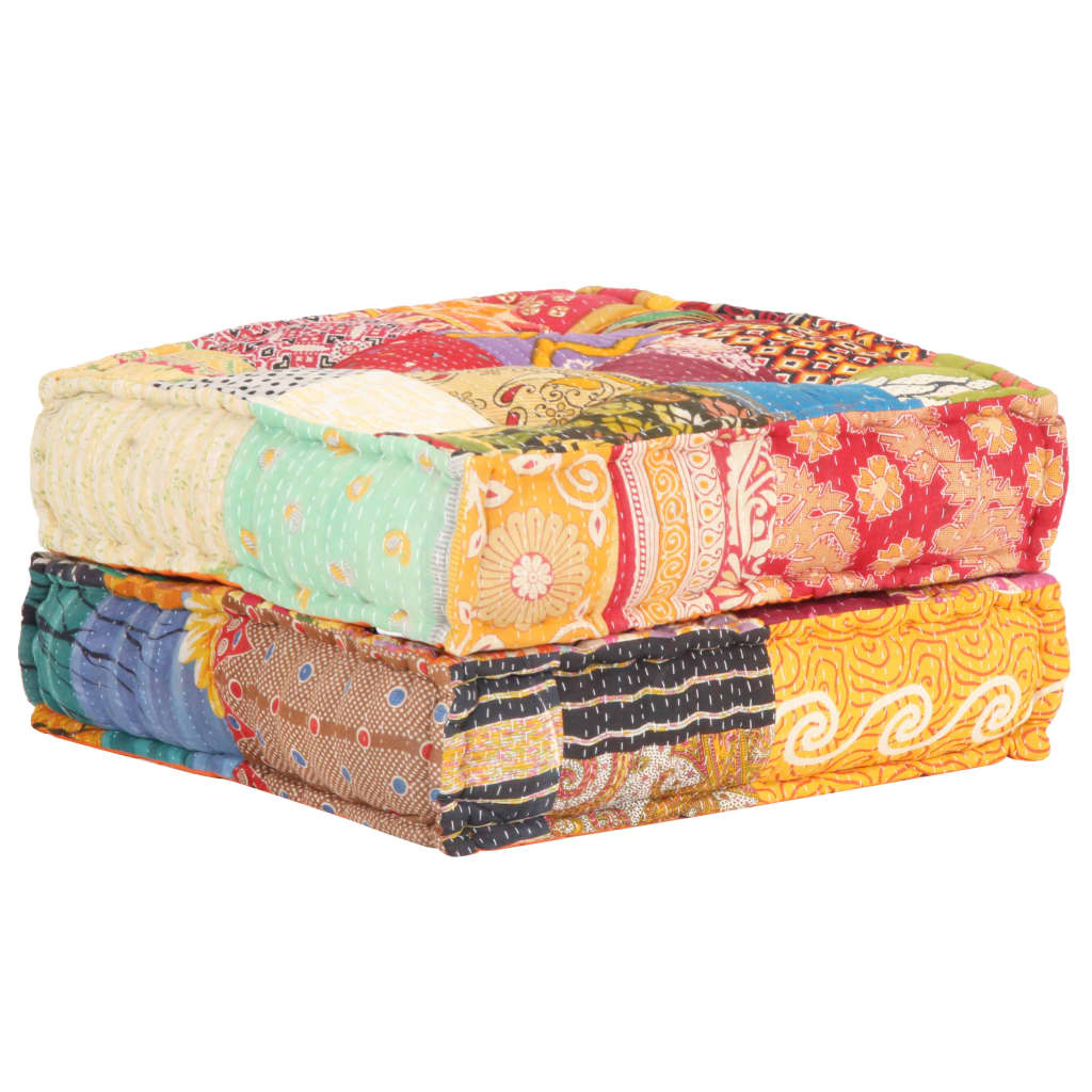 Pouffe 60x70x36 cm Patchwork Fabric