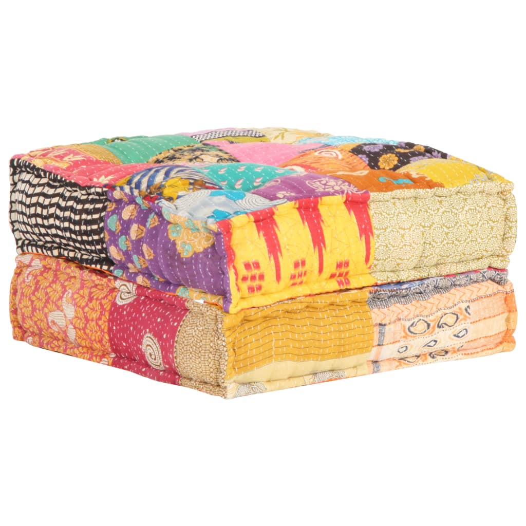 Pouffe 60x70x36 cm Patchwork Fabric