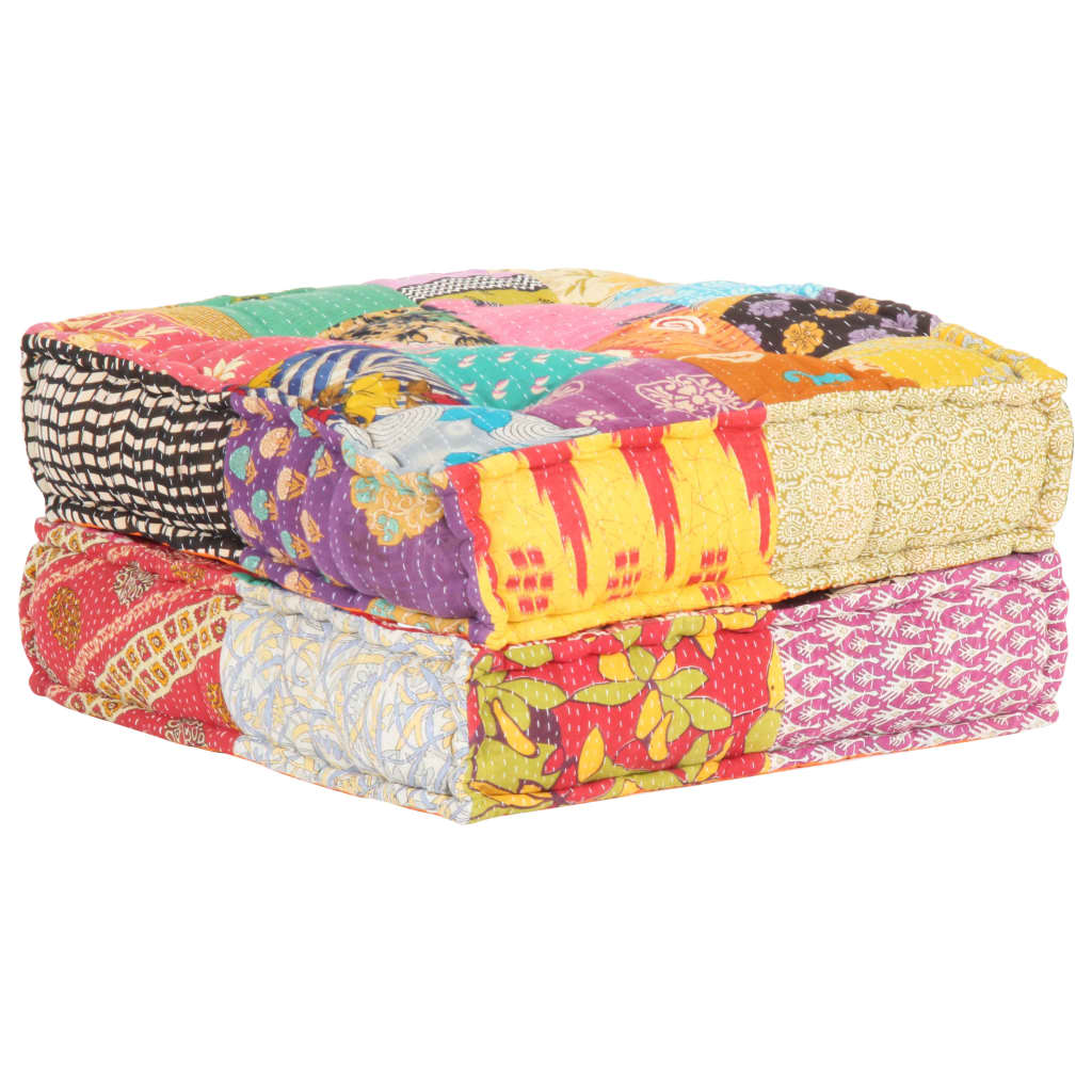 Pouffe 60x70x36 cm Patchwork Fabric