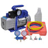 Single Stage Vacuum Pump with 2-Way Manifold Gauge Set