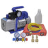 Single Stage Vacuum Pump with 4-Way Manifold Gauge Set