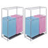 2-Section Laundry Sorter Hampers 2 pcs with a Top Shelf for Drying