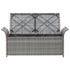 Storage Bench with Cushion Grey 138 cm Poly Rattan