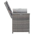 Storage Bench with Cushion Grey 138 cm Poly Rattan