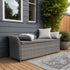 Storage Bench with Cushion Grey 138 cm Poly Rattan