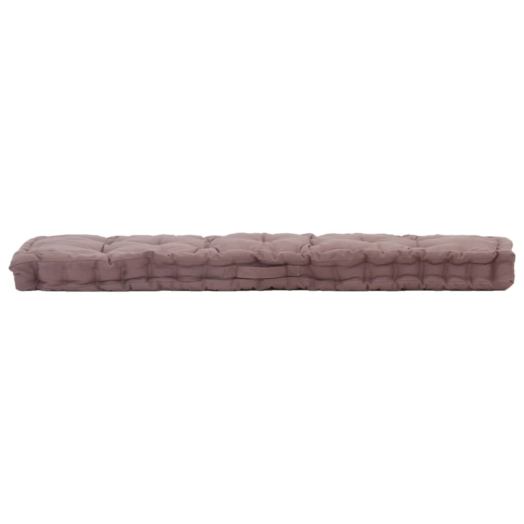 Pallet Floor Cushions 2 pcs Cotton Taupe