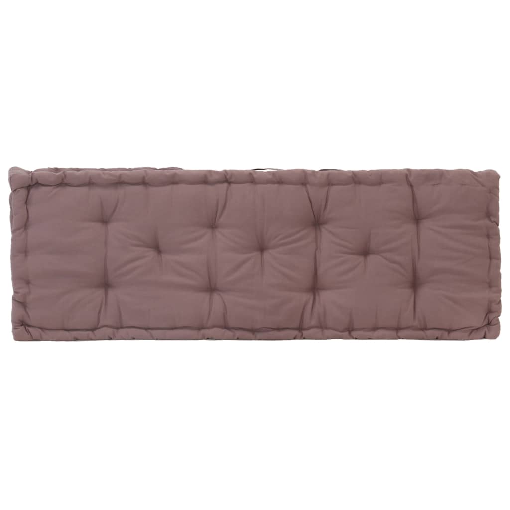 Pallet Floor Cushions 2 pcs Cotton Taupe