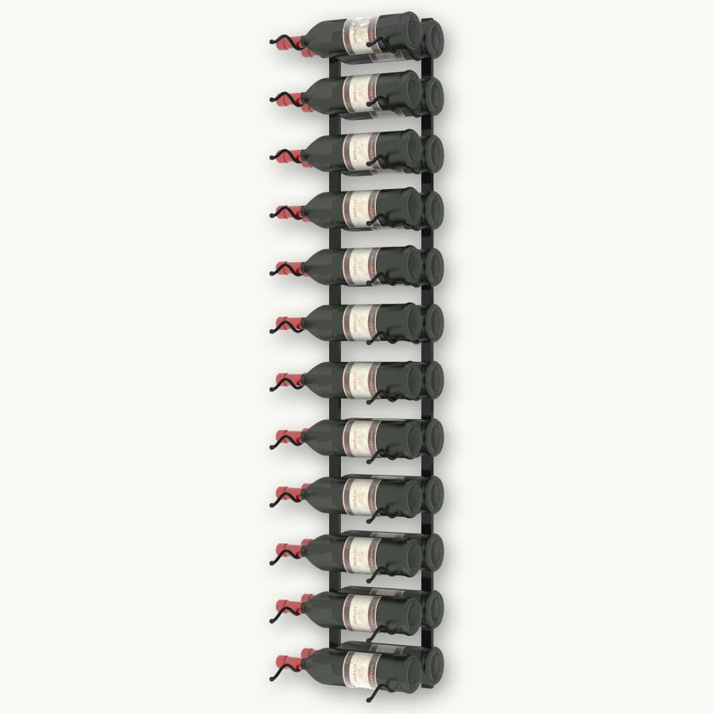 Wall-mounted Wine Rack for 24 Bottles Black Iron