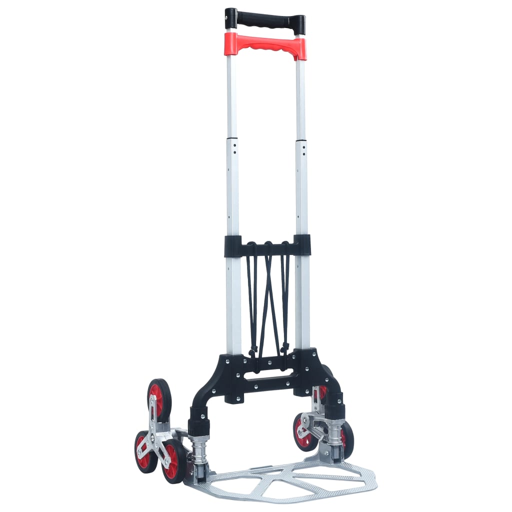 Foldable Stair Transport Trolley 70 kg Aluminium Silver