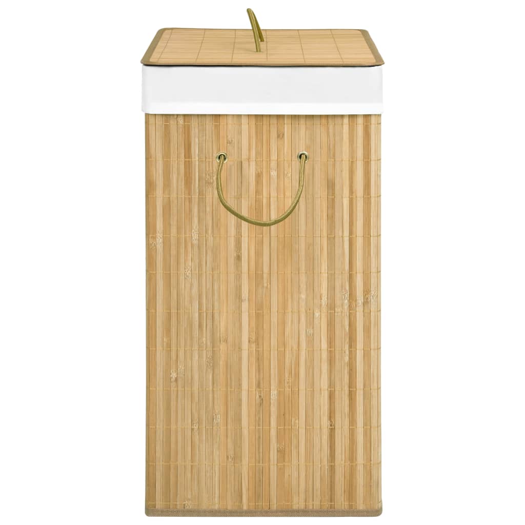 Bamboo Laundry Basket with 2 Sections 100 L