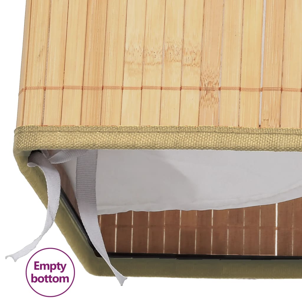 Bamboo Laundry Basket with 2 Sections 100 L