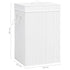 Bamboo Laundry Basket with 2 Sections White 72 L