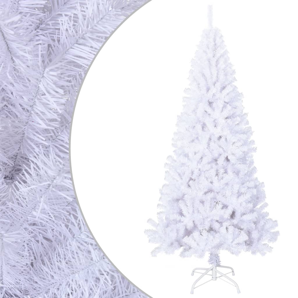 Artificial Christmas Tree with Thick Branches White 240 cm PVC