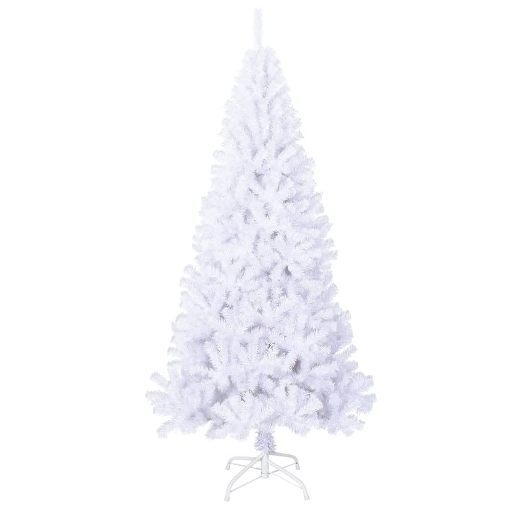 Artificial Christmas Tree with Thick Branches White 240 cm PVC