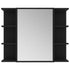 Bathroom Mirror Cabinet Black 80x20.5x64 cm Engineered Wood