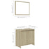 Bathroom Furniture Set Sonoma Oak Engineered Wood