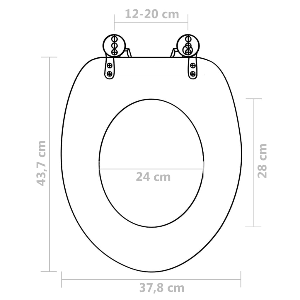 WC Toilet Seat with Lid MDF Savanne Design