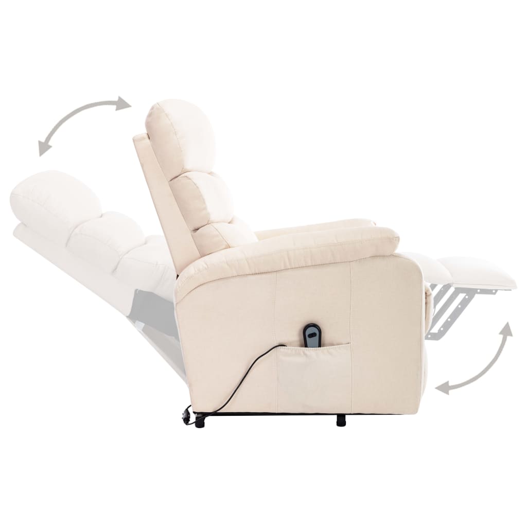 Stand up Massage Chair Cream Fabric