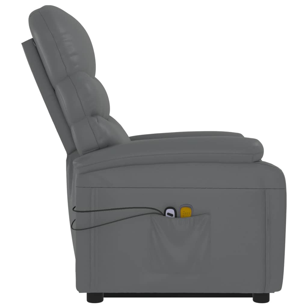 Stand up Massage Chair Anthracite Faux Leather