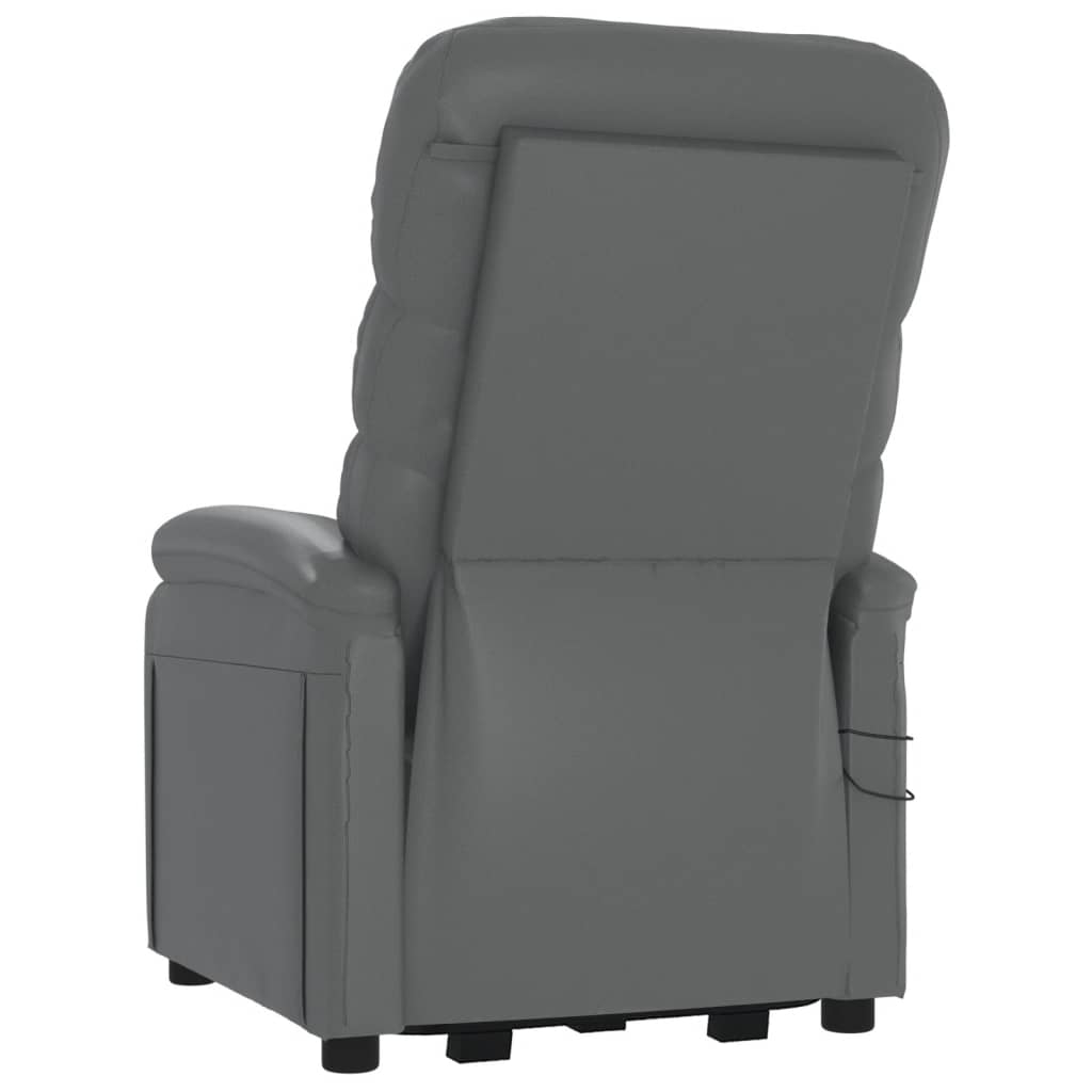 Stand up Massage Chair Anthracite Faux Leather