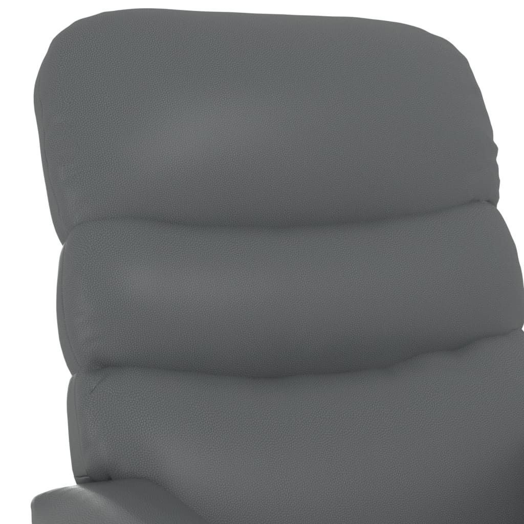 Stand up Massage Chair Anthracite Faux Leather