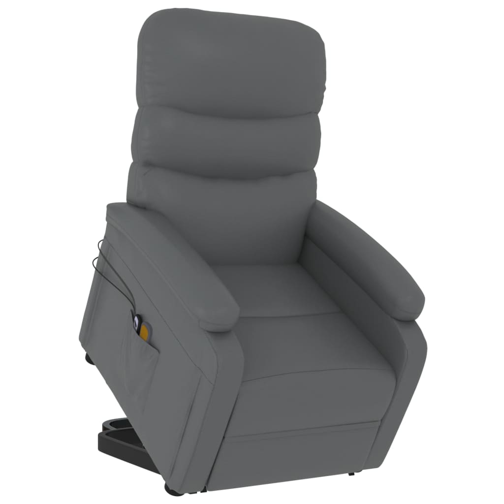 Stand up Massage Chair Anthracite Faux Leather