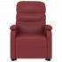 Stand up Massage Chair Wine Red Faux Leather