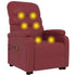 Stand up Massage Chair Wine Red Faux Leather