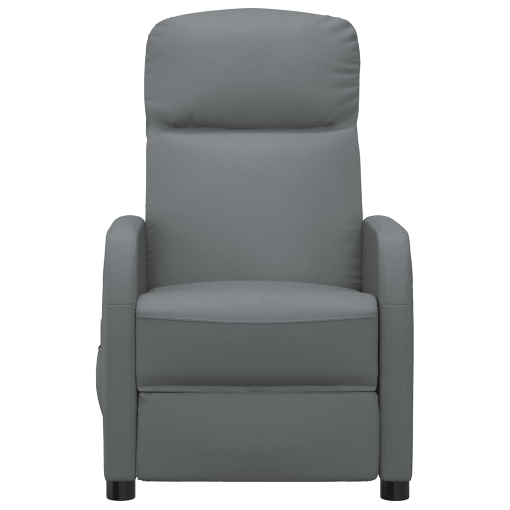 Massage Chair Anthracite Faux Leather