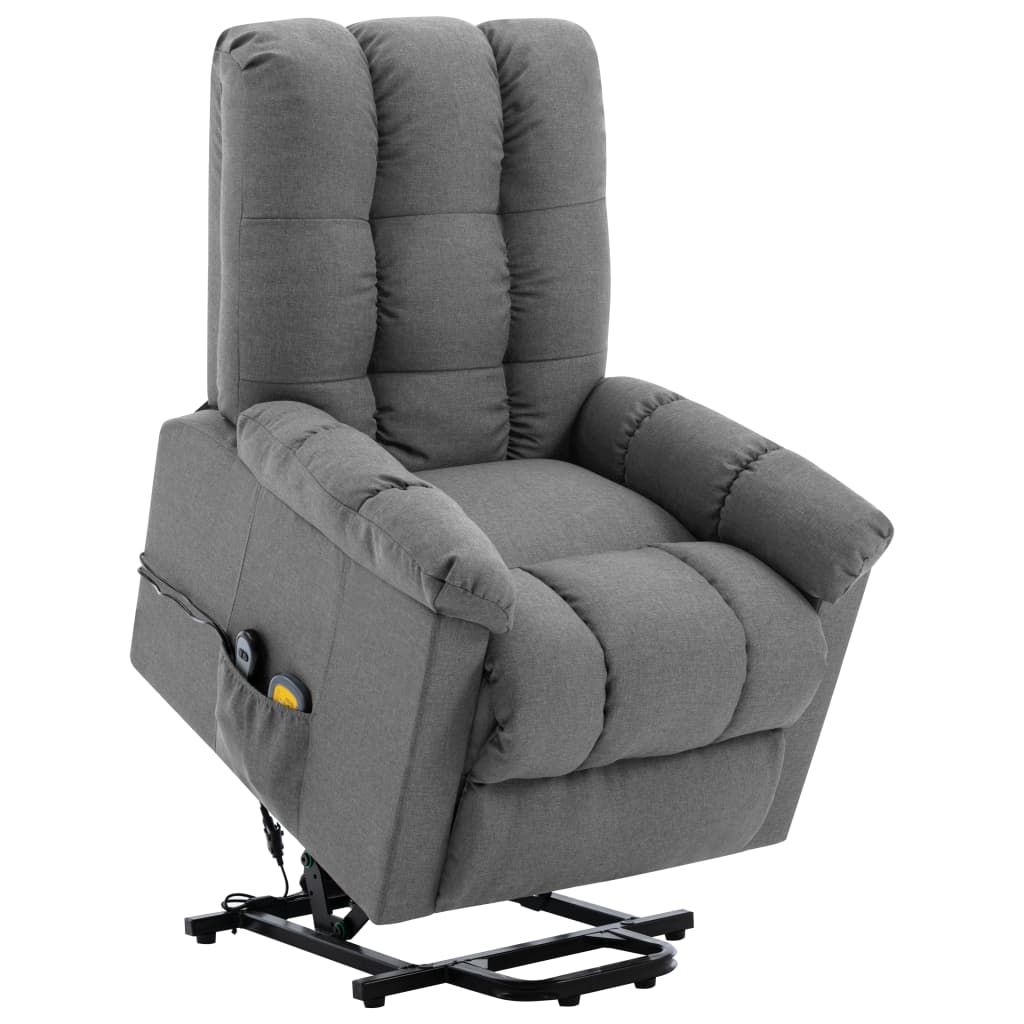 Stand up Massage Chair Light Grey Fabric