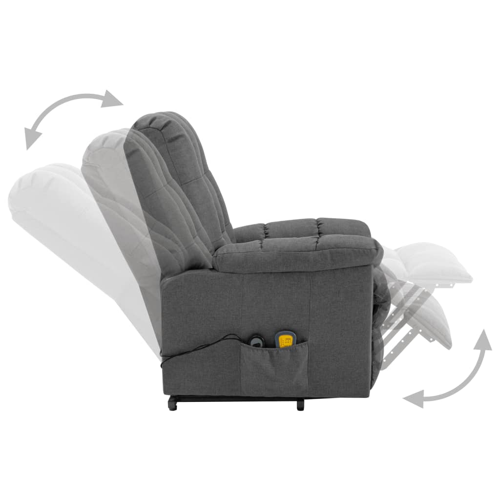 Stand up Massage Chair Light Grey Fabric