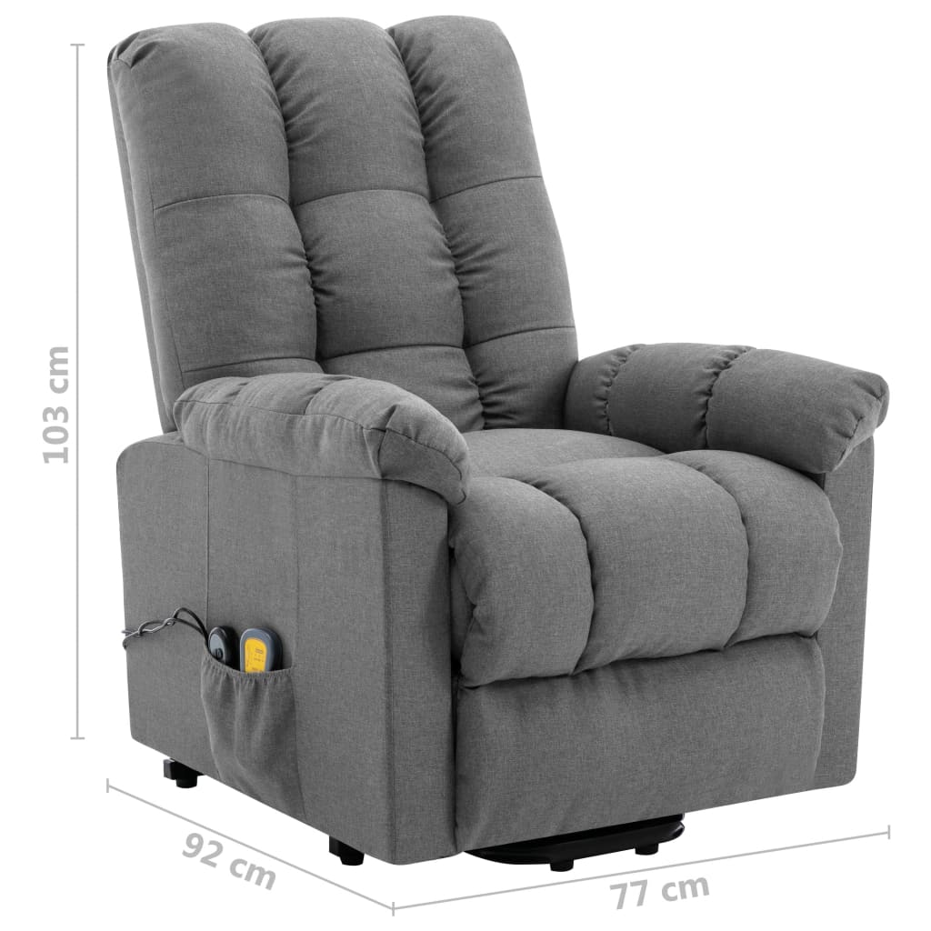 Stand up Massage Chair Light Grey Fabric