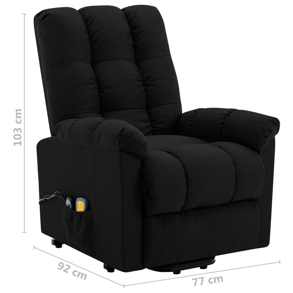 Stand up Massage Chair Black Fabric