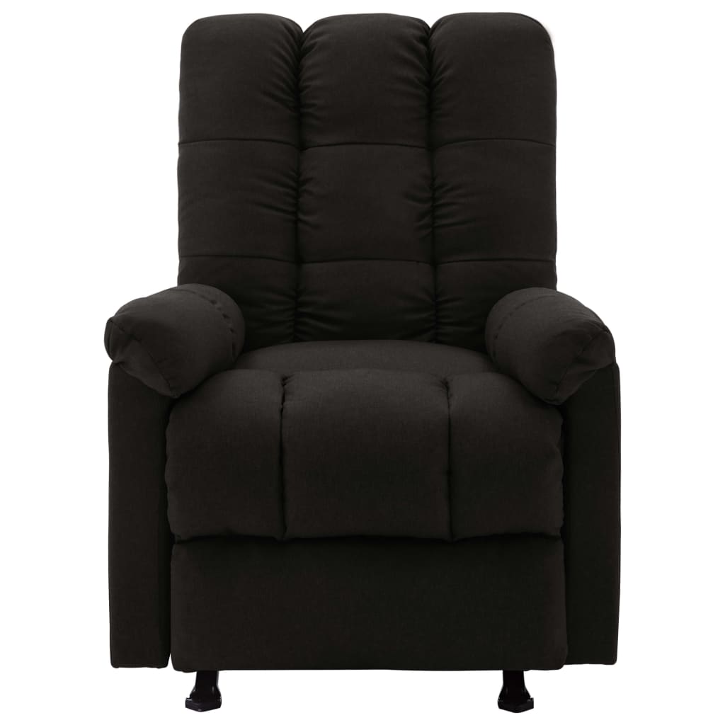 Massage Reclining Chair Black Fabric