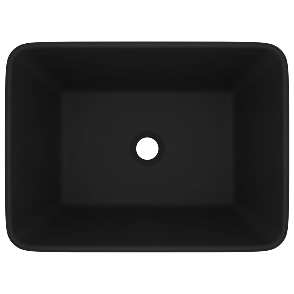 Luxury Wash Basin Matt Black 41x30x12 cm Ceramic