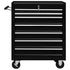 Workshop Tool Trolley with 7 Drawers Black