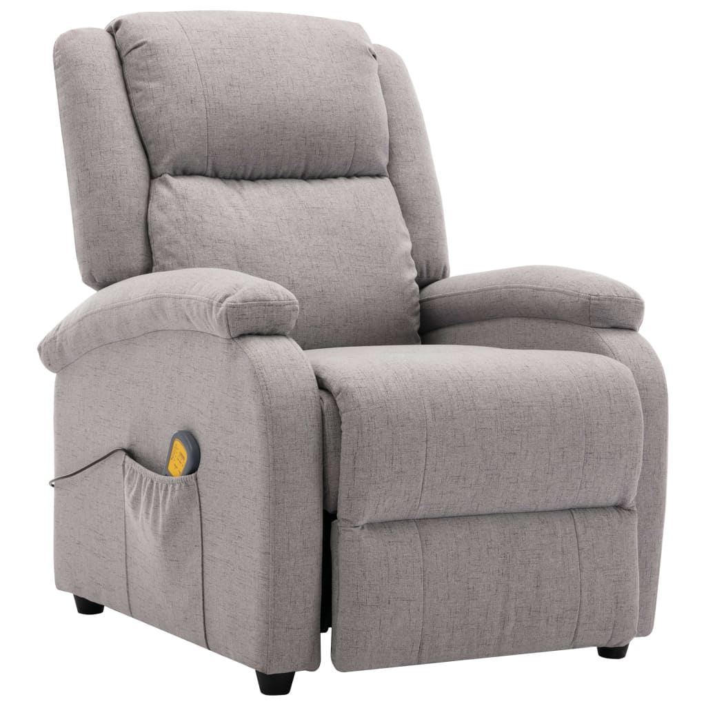 Massage Chair Light Grey Fabric