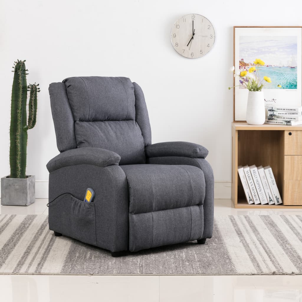 Massage Chair Dark Grey Fabric