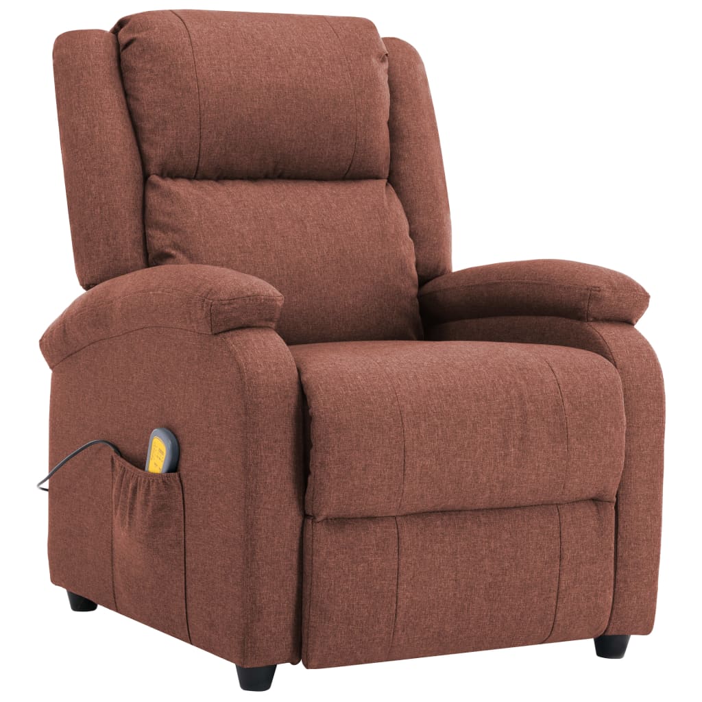 Massage Chair Brown Fabric