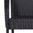 Stackable Outdoor Chairs 4 pcs Poly Rattan Black