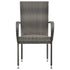 Stackable Outdoor Chairs 6 pcs Grey Poly Rattan