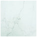 Table Top White 50x50 cm 6 mm Tempered Glass with Marble Design