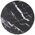 Table Top Black Ø70x0.8 cm Tempered Glass with Marble Design