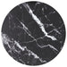 Table Top Black Ø70x0.8 cm Tempered Glass with Marble Design