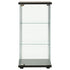 Storage Cabinet Tempered Glass Black