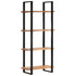 4-Tier Bookcase 80x40x180 cm Solid Acacia Wood